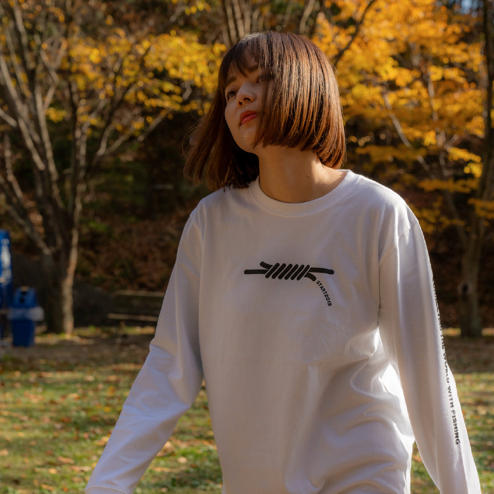 CONNECT KNOT長袖Tシャツ / 白