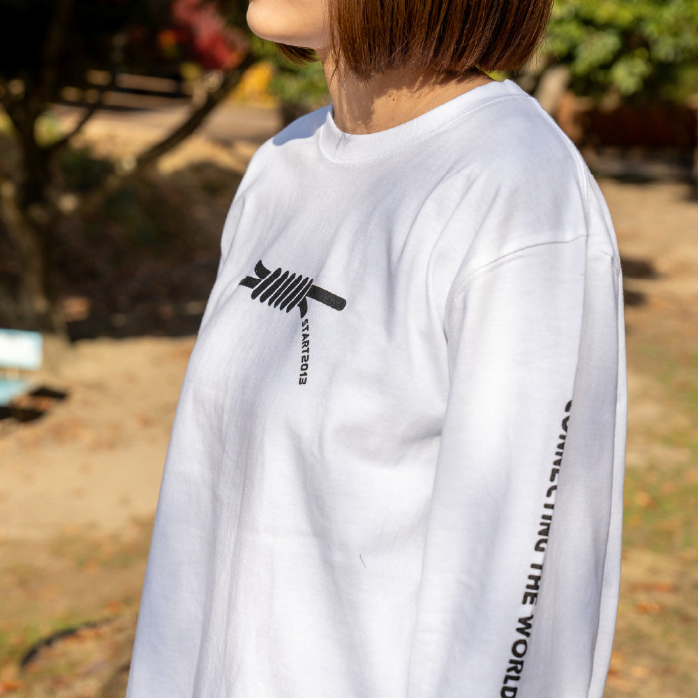 CONNECT KNOT長袖Tシャツ / 白