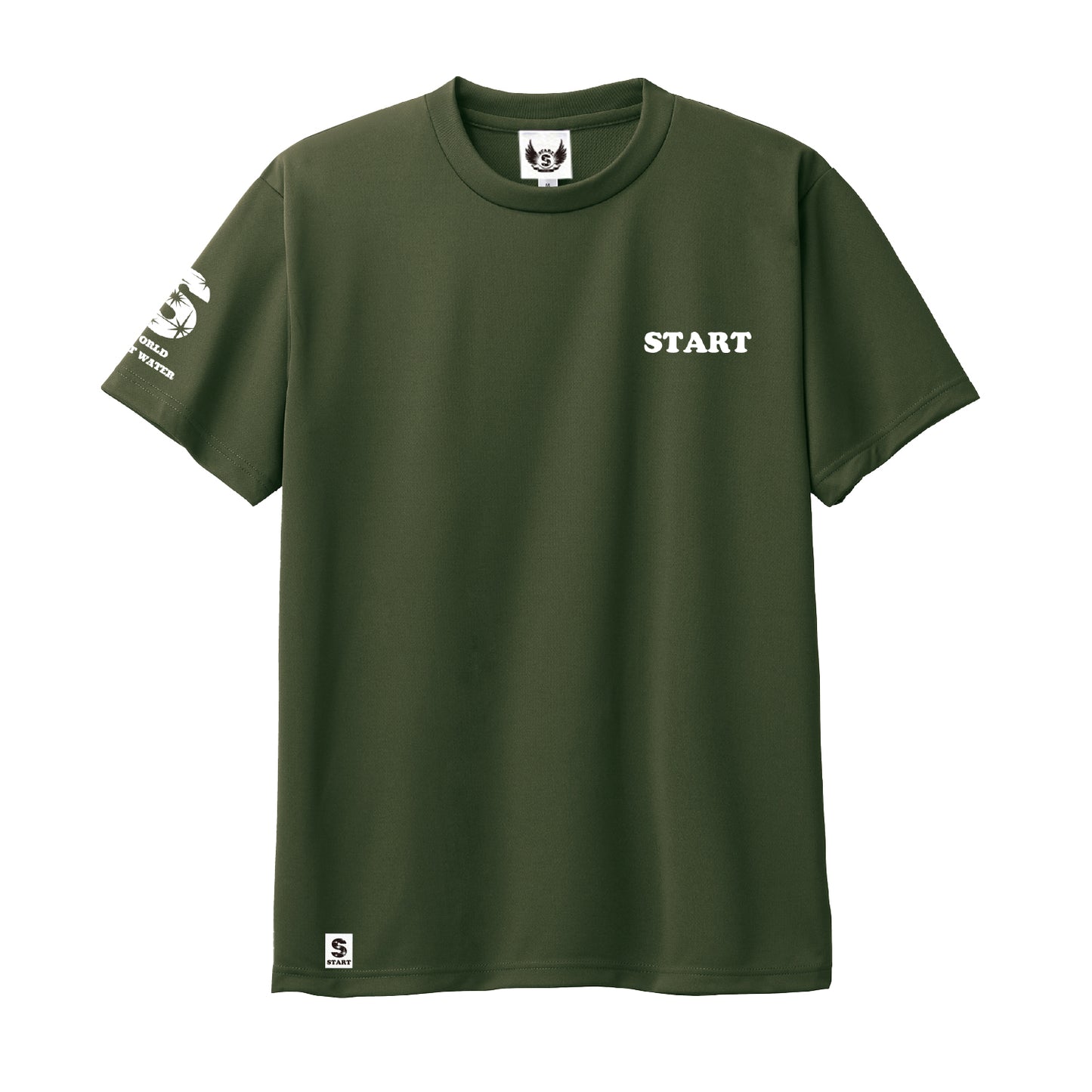 【ラスト1枚!サイズM】START シンプルドライ半袖Tシャツ / アーミーグリーン
