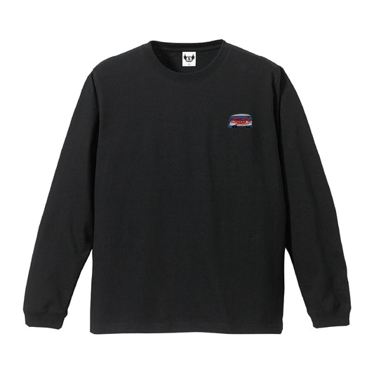 【残りわずか!Mのみ】STARTバス刺繍長袖Tシャツ / 黒