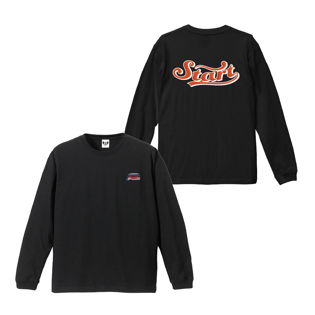 【4/15新発売!】STARTバス刺繍長袖Tシャツ / 黒