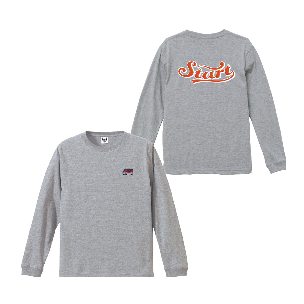 【4/15新発売!】STARTバス刺繍長袖Tシャツ / グレー