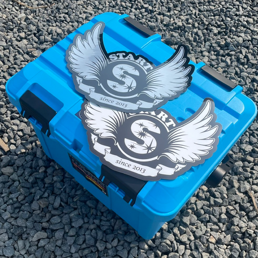 【特大】START羽根ロゴステッカーL / ホワイト