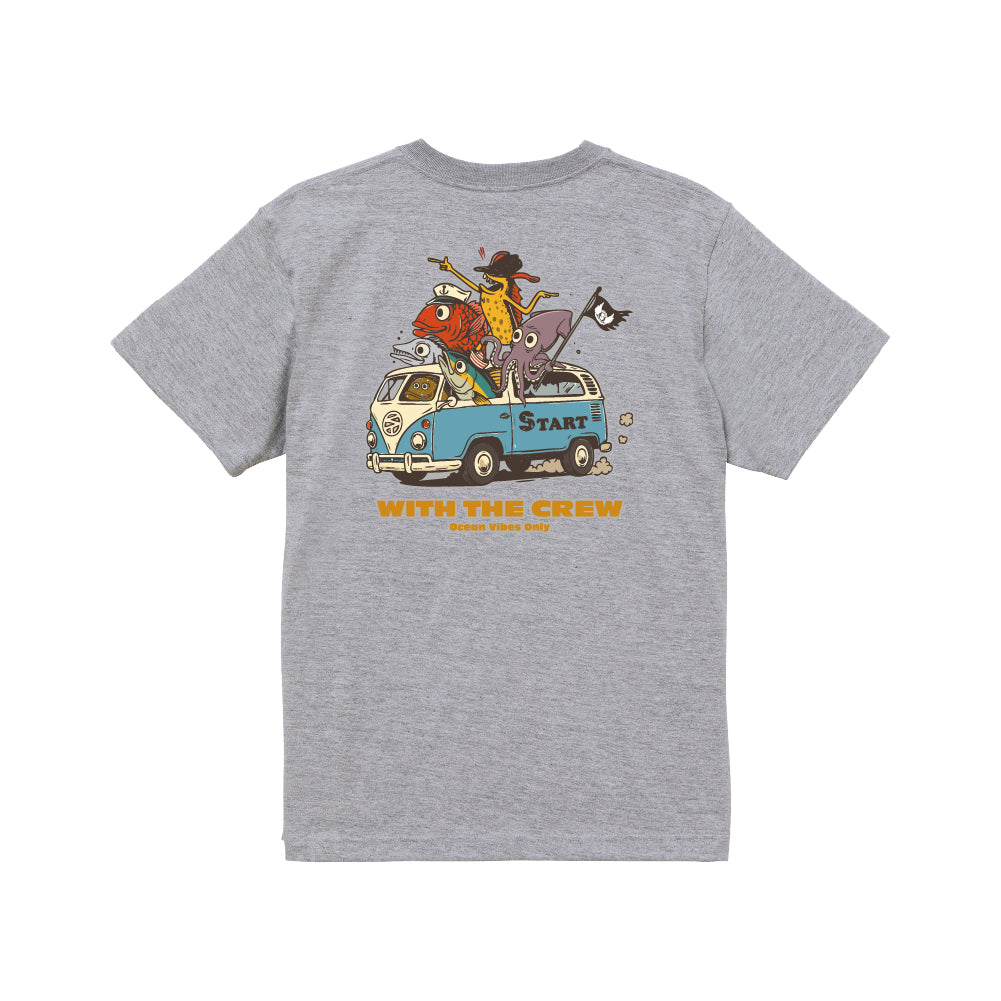 【5/9新入荷!】WITH THE CREW コットンTシャツ / グレー