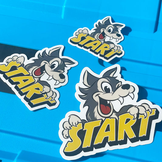 START狼ステッカー