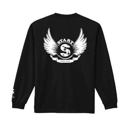 【4/9再入荷！】羽根ロゴドライ長袖Tシャツ(2026ver) / ブラック