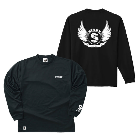 【2/27新発売！】羽根ロゴドライ長袖Tシャツ(2026ver) / ブラック