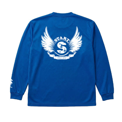 【2/27新発売！】羽根ロゴドライ長袖Tシャツ(2026ver) / ブルー