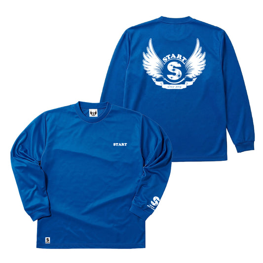 【2/27新発売！】羽根ロゴドライ長袖Tシャツ(2026ver) / ブルー