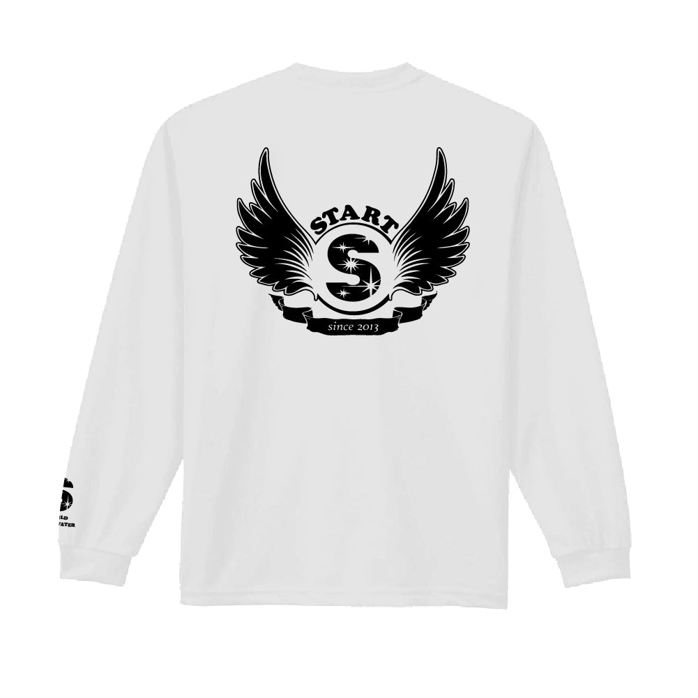 【5/16再入荷！】羽根ロゴドライ長袖Tシャツ(2026ver) / ホワイト