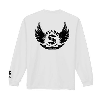 【5/16再入荷！】羽根ロゴドライ長袖Tシャツ(2026ver) / ホワイト