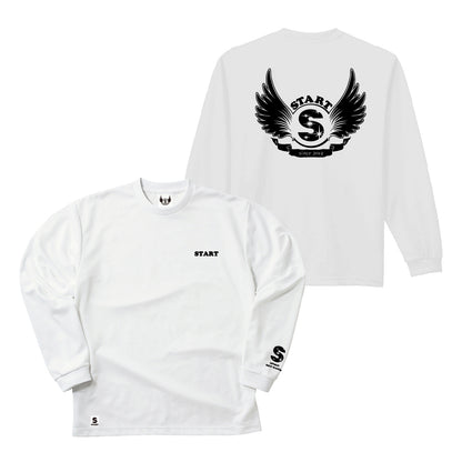 【5/16再入荷！】羽根ロゴドライ長袖Tシャツ(2026ver) / ホワイト