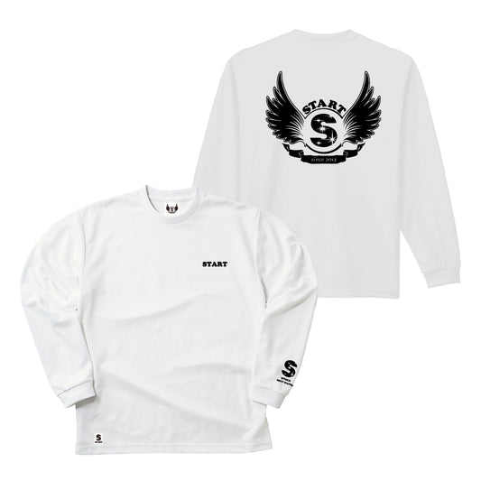 【2/27新発売！】羽根ロゴドライ長袖Tシャツ(2026ver) / ホワイト