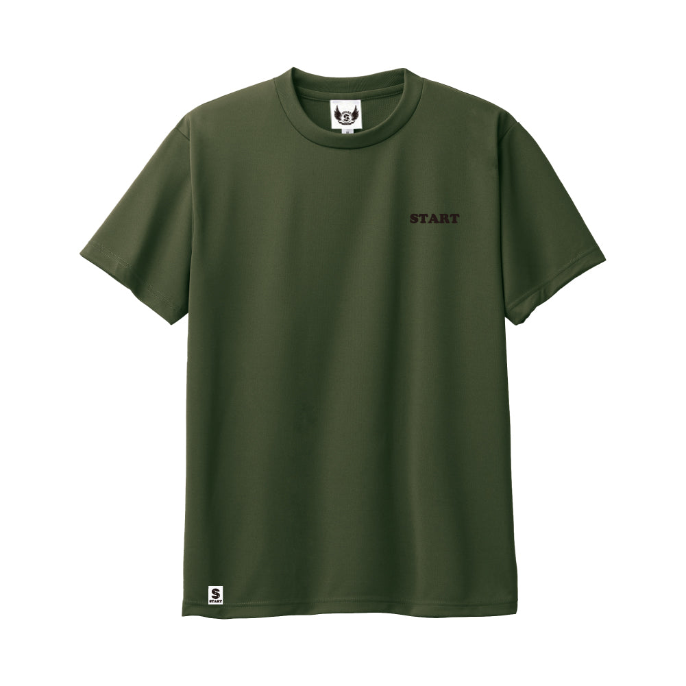 【7/18新入荷！】羽根ロゴドライ半袖Tシャツ / アーミーグリーン