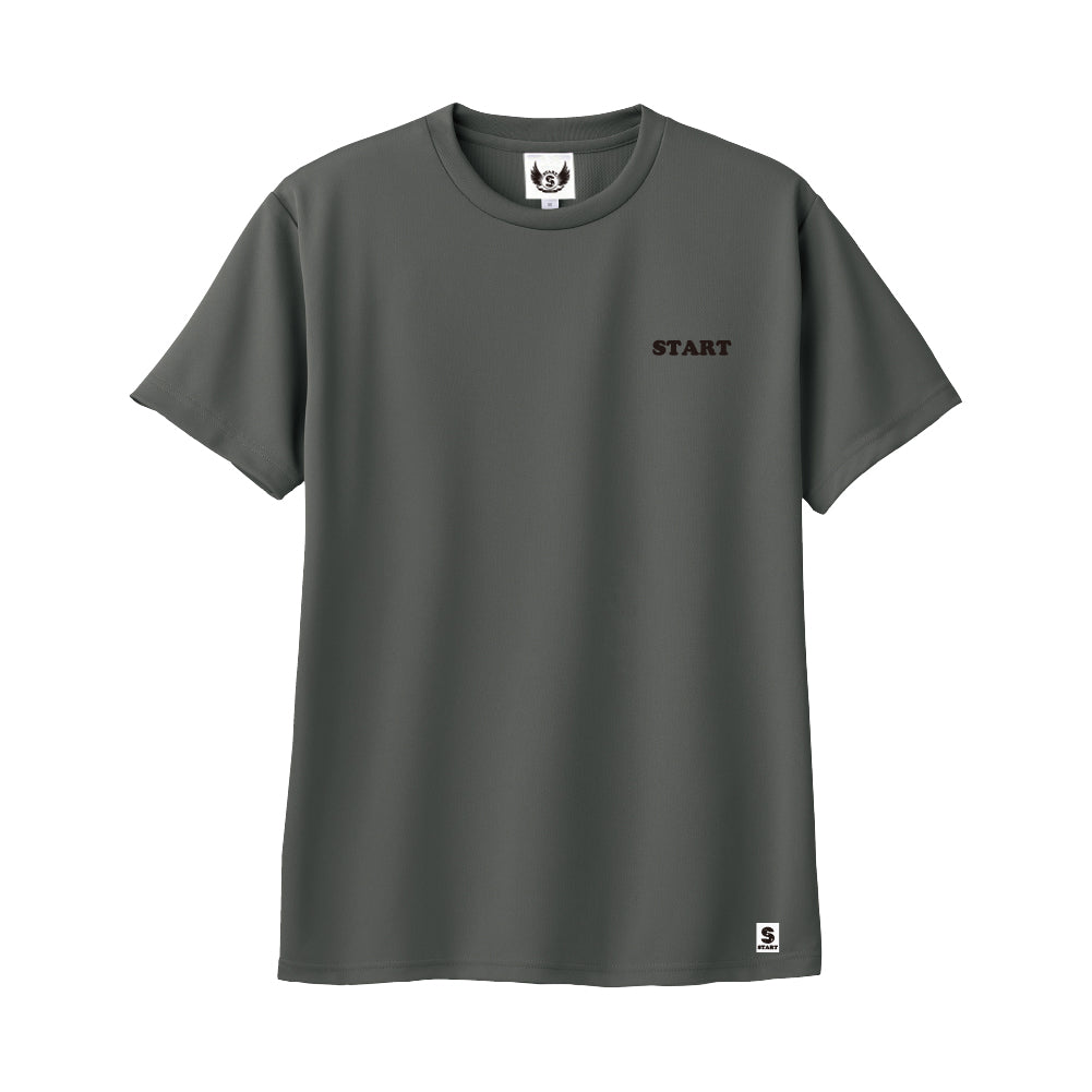 【5/16再入荷！】羽根ロゴドライ半袖Tシャツ / ダークグレー