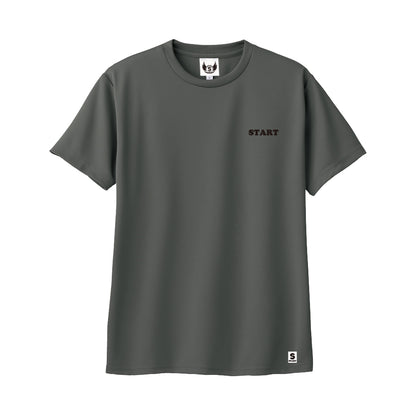 【5/16再入荷！】羽根ロゴドライ半袖Tシャツ / ダークグレー