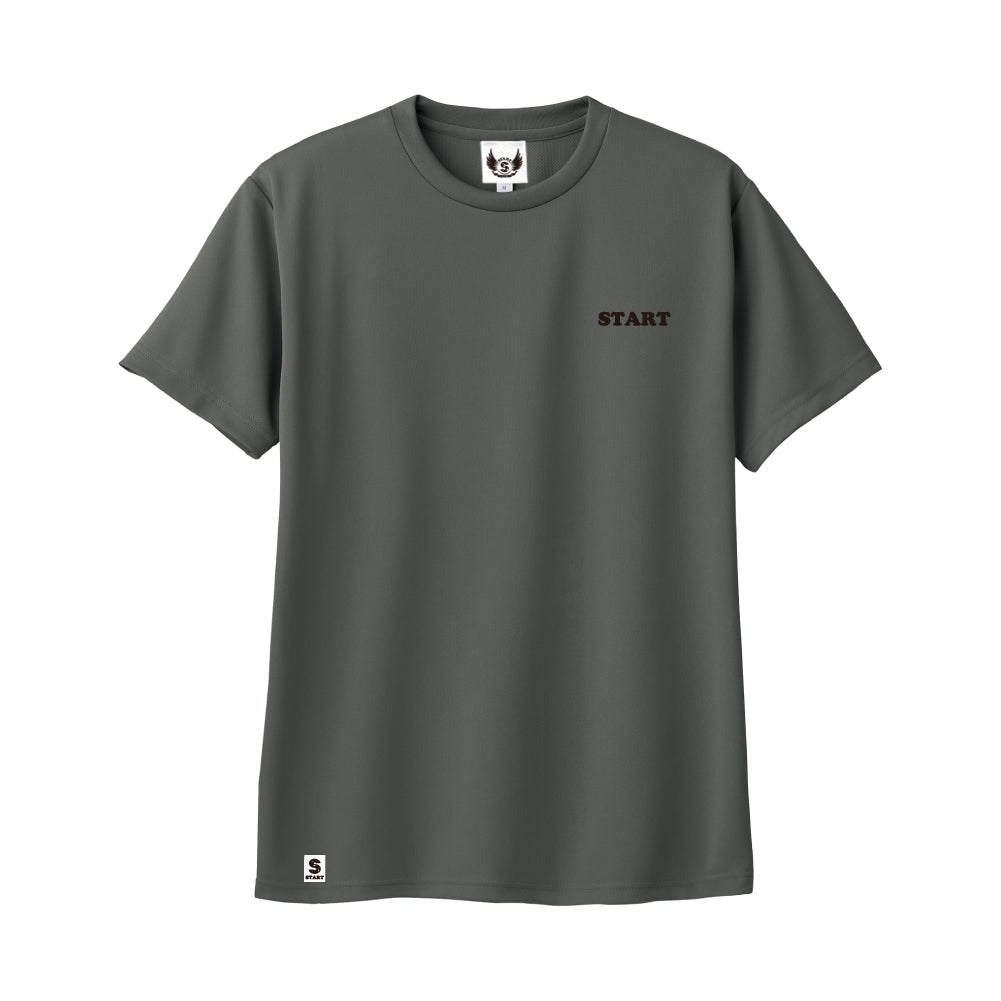 【5/16再入荷！】羽根ロゴドライ半袖Tシャツ / ダークグレー