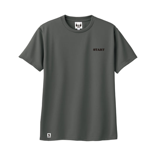 【5/16再入荷！】羽根ロゴドライ半袖Tシャツ / ダークグレー