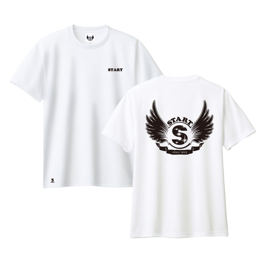 【5/16再入荷！】羽根ロゴドライ半袖Tシャツ / ホワイト