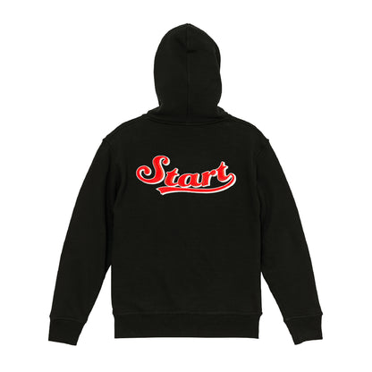 【11/1新入荷】STARTプレミアムロゴ刺繍プルオーバーパーカー(裏パイル) / 黒