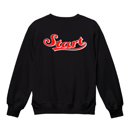 【11/1新入荷】STARTプレミアムロゴ刺繍クルーネックスウェット(裏起毛) / 黒