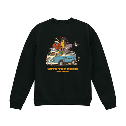 【2/3新発売！】WITH THE CREW クルーネックスウェット / ブラック