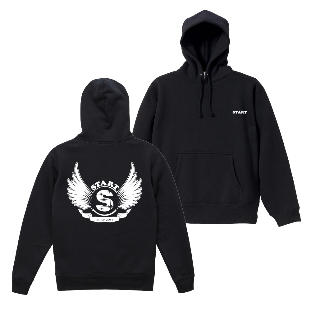 【11/1新入荷】羽根ロゴ プルオーバーパーカー / ブラック