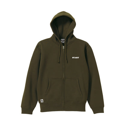 【11/1新入荷】羽根ロゴ ジップパーカー(裏起毛) / オリーブ