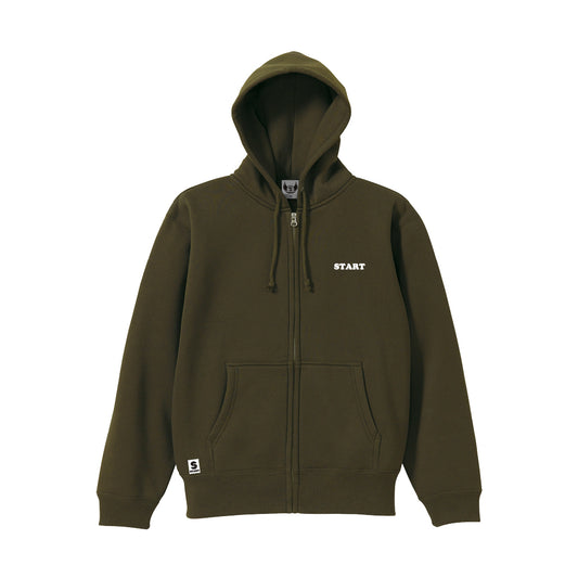 【11/1新入荷】羽根ロゴ ジップパーカー(裏起毛) / オリーブ