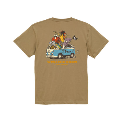 【5/9新入荷！】WITH THE CREW コットンTシャツ / サンドカーキ