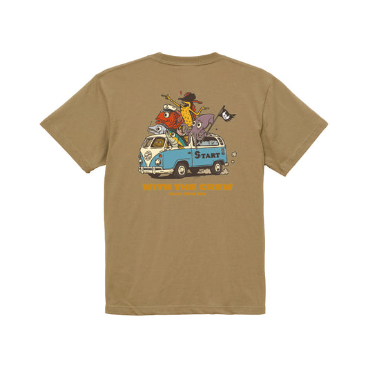【5/9新入荷！】WITH THE CREW コットンTシャツ / サンドカーキ