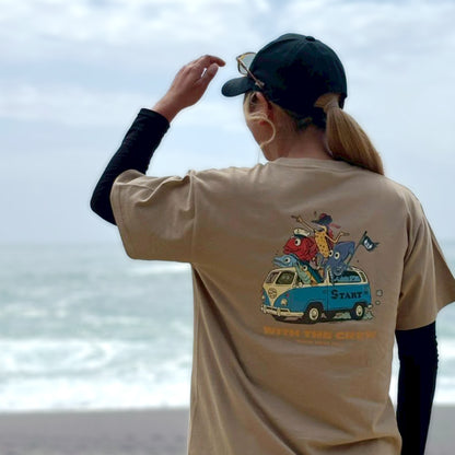 【5/9新入荷！】WITH THE CREW コットンTシャツ / グレー