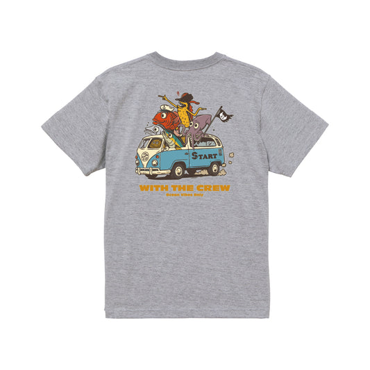 【5/9新入荷！】WITH THE CREW コットンTシャツ / グレー